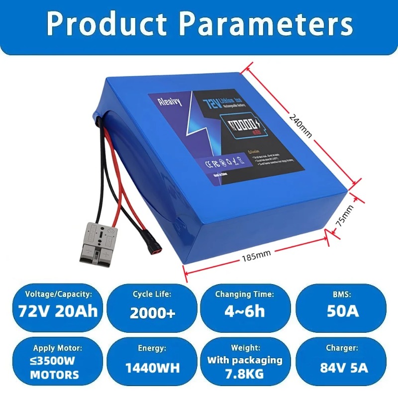21700 72V Battery 20S4P 20AH 2 - огляд і ціна Electric Bicycle Battery 72V 30Ah
