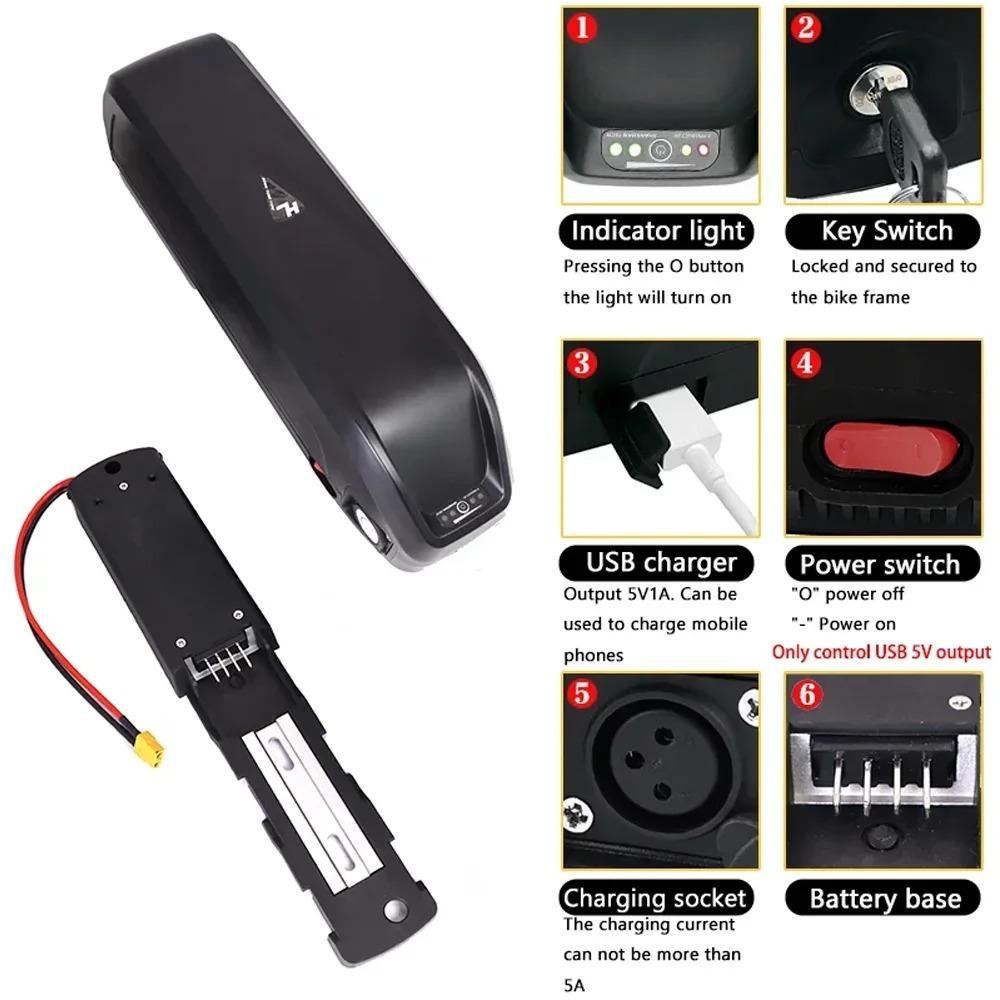 New for Hailong 36V 48V 52V Br - огляд і ціна Ebike Battery 48V 20Ah Hailong